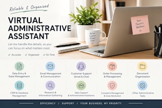 be your virtual administrative assistant for reliable back office support