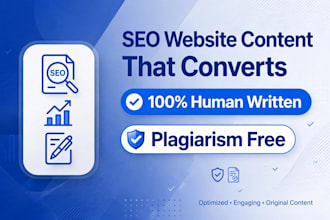 write seo optimized human written website content