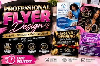 design professional business flyers and promotional flyers