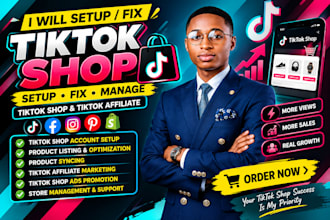 setup tik tok shop, tik tok affiliate and tiktok shop ads