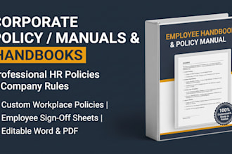 create corporate policy manuals, employee handbooks and HR sops