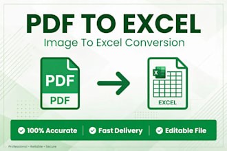 convert PDF file to excel and image to excel sheet