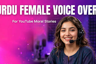 do female urdu voice over for moral and islamic stories for youtube