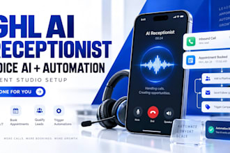set up ghl ai receptionist voice ai agent agent studio automation