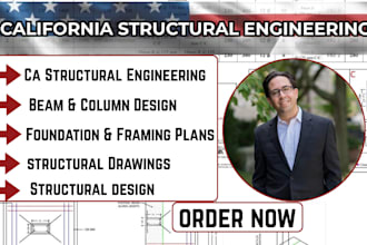 provide california stamp and structural engineering review and permit drawing
