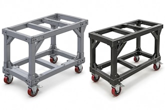 design steel frame weldments machine base plaform cart trolley fabrication cad