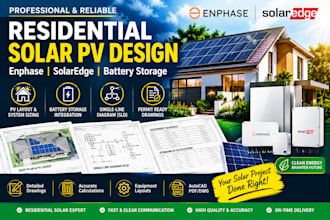 design residential solar pv with enphase solaredge and battery storage