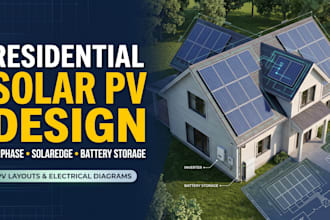 design residential solar pv with enphase solaredge and battery storage