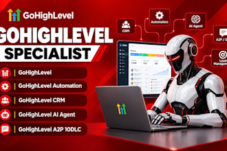 set up gohighlevel crm automation, gohighlevel ai agent and ghl a2p 10dlc