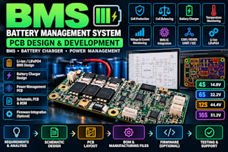 design bms battery charger and power management pcb