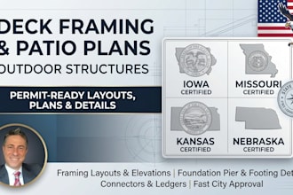 design deck framing plans and structural outdoor patio drawings