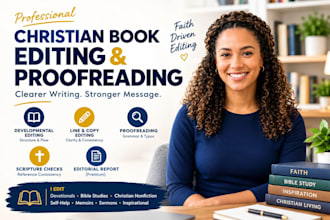 edit and proofread your christian book, manuscript, devotional book editing