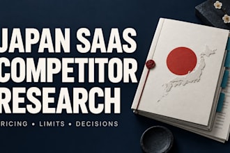 research japanese saas competitors and pricing for your market entry