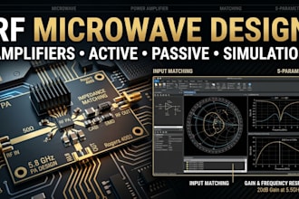 design and simulate custom rf microwave circuits, amplifiers and active passive