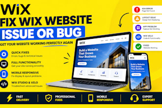 l fix wix website issues, bugs and wix studio problems