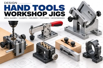 design hand tools workshop jigs drill guides clamps holders fixtures accessories