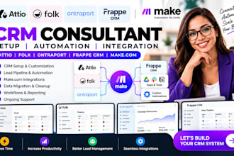 be your attio folk ontraport frappe CRM consultant with make com integration