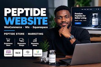 build a woocommerce peptide website, peptide store and peptide marketing