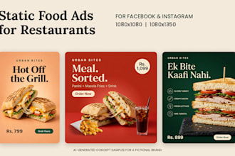 design static restaurant food ads for facebook and instagram