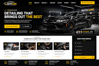 car detailing website, car wash website auto detailing car booking koala website