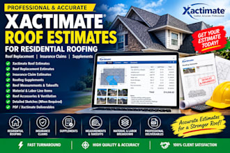create xactimate roof replacement estimates for residential roofing