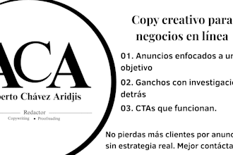 redactar copy creativo para negocios en línea