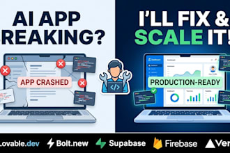 build or fix vibe coded app website with supabase or firebase
