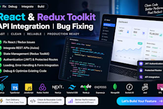 fix react redux toolkit bugs and integrate rest apis