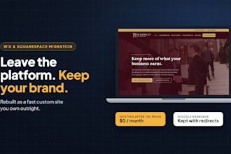 migrate your wix or squarespace site to a fast custom website