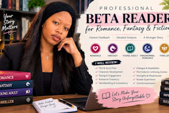 beta read, critique, and provide feedback fiction, non fiction, romance