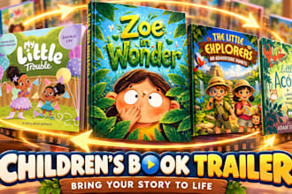 create children book promo video, kids book trailer, kids book promotion videos