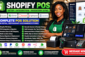 setup fix shopify pos system square pos toast clover pos retail pos integration