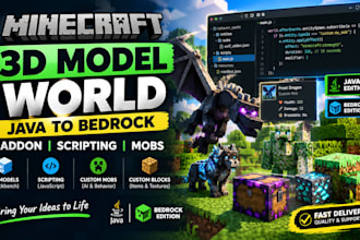 minecraft 3d model world java to bedrock addon scripting mobs blockbench animate