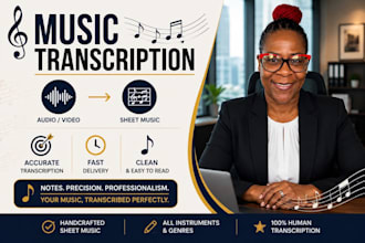 create accurate music transcription and sheet music for any song