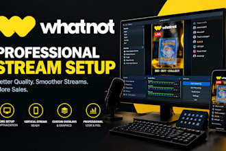 setup whatnot vertical streams for auctions and obs studio setup for streaming