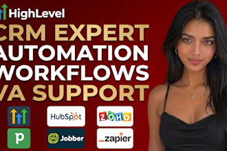 gohighlevel funnel hubsport crm zoho crm pipedrive ghl va jobber zapier
