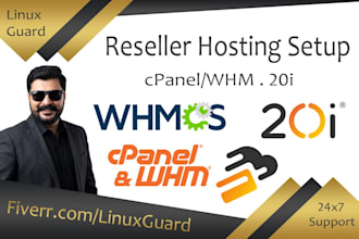 setup cpanel whm or 20i reseller hosting with whmcs or hostshop