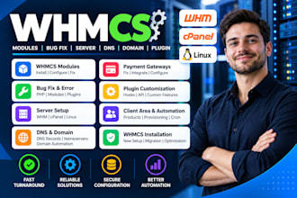 do whmcs modules whm bug fix error php install server dns domain plugin server