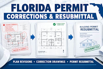 do florida permit corrections, revise drawings, resubmit plans