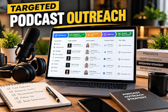 podcast outreach and booking to find targeted guest booking opportunities