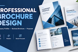 design a clean corporate brochure, proposal or booklet and company profile