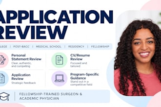 review your medical school and residency application