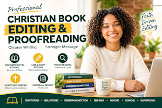 professionally edit and proofread your christian book or manuscript
