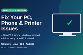 provide remote tech support for PC, phone, and printer issues