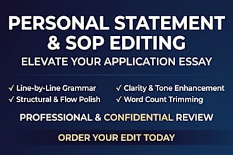 edit your personal statement or statement of purpose