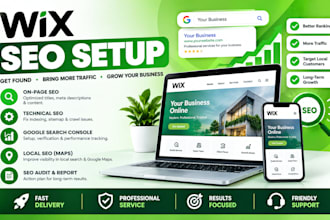 l do wix SEO setup and on page optimization for your website