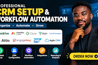 setup pipedrive monday CRM close bigin activecampaign attio engagebay sap agiled