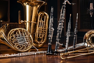 record french horn tuba flute clarinet oboe and unique wind instruments