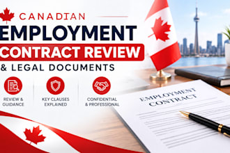 provide canadian employment contract review and legal documents