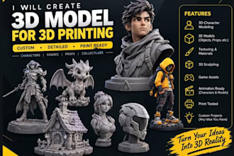 create custom 3d characters, models and animation